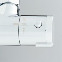 Schütte LONDON 52470 Thermostatic Bath Mixer Tap, Scald Protection, Chrome, Precise Temperature Control, Modern Design, Easy Wall Mounting, Durable, for Bathtubs, Comfortable Operation