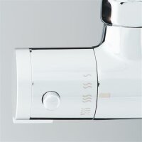 Schütte LONDON 52470 Thermostatic Bath Mixer Tap, Scald Protection, Chrome, Precise Temperature Control, Modern Design, Easy Wall Mounting, Durable, for Bathtubs, Comfortable Operation