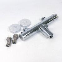 Schütte LONDON 52470 Thermostatic Bath Mixer Tap, Scald Protection, Chrome, Precise Temperature Control, Modern Design, Easy Wall Mounting, Durable, for Bathtubs, Comfortable Operation