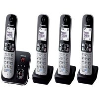 Panasonic KX-TG6824FRB Quattro DECT-Telefon-Set, 4...