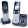 Panasonic KX-TG6824FRB Quattro DECT-Telefon-Set, 4 schnurlose Mobilteile, Anrufbeantworter, Freisprechfunktion, großes Display, Telefonbuch, schwarze Basisstation, komfortable Bedienung