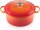 Le Creuset Signature Casserole Dish, round, 12L, 34cm, enamelled cast iron, heat-resistant, aroma-tight, suitable for all stovetops, flame color, durable, ideal for roasts and braises
