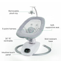 Momcozy CocoSway AW01 3D-Motion Babyschaukel, elektrisch, 5 Schaukelmodi, leise, Timer, Musik, Neugeborene bis Kleinkind, platzsparend, komfortabler Sitz, einfache Bedienung
