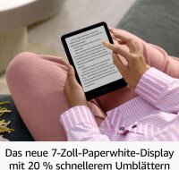 Amazon Kindle Paperwhite Signature Edition 12. Gen, 32GB, E-Book-Reader, schwarz metallic, kabelloses Laden, blendfreies 6,8" Display, verstellbares warmes Licht, wasserfest, automatische Helligkeit