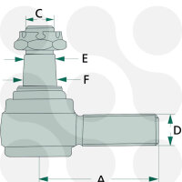 Granite ball joint 38712689 – Robust connecting element, ideal for precise movements and high load capacity, durable and versatile in mechanical engineering and construction.
