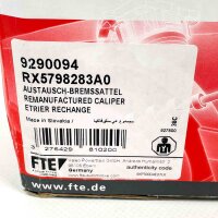 FTE 9290094 Brake caliper front axle left, cast iron, without bracket, grey, robust replacement part for precise braking, suitable for various vehicle models