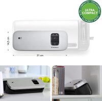 FoodSaver VS1190X kompaktes Vakuumiergerät, Handheld-Vakuumierer, inkl. kleiner Rolle & 5 Beuteln, silber-schwarz, platzsparend, ideal für Frische und Vorrat, vielseitig einsetzbar