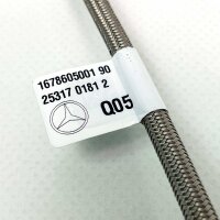 Mercedes Benz Q05 oil supply line hose connector, model no. 1678605001 90, replacement part for engine oil supply, robust, precisely fitting, high-quality workmanship