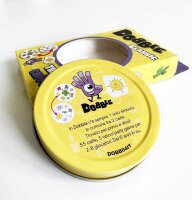 Dobble D0BB04IT Card Game – Italian Version, fast-paced reaction game, 55 cards, 5 game variations, for children & adults, promotes concentration and speed, ideal for travel and parties