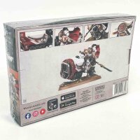 Warhammer 40,000 miniature, White Scars Subod Khan, Games Workshop 55-71, detailed collectors item, 1 figure, ideal for tabletop battles and painting, characteristic design of the White Scars.