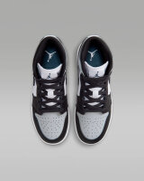 Nike AIR JORDAN 1 MID, Jungen Sneaker, Gr. 37.5, Schwarz/Blau, Leder, Retro-Design, hoher Tragekomfort