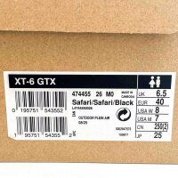 Salomon XT-6 GTX Sneaker, Größe 40, wasserdicht, atmungsaktiv, beige-schwarz, Trailrunning, robust