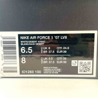 Nike Air Force 1 07 LV8, Größe 39, Herren Sneaker, weiß, Leder, klassische Silhouette, perforierte Zehenbox