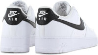 Nike Air Force 1 07, Mens Sneakers, Size 46, Black and White, Leather, Classic Silhouette, Comfortable Cushioning