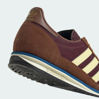 Adidas SL 72 OG Damen Sneaker, Größe 40 2/3, Wildleder, maroon-gelb-braun, Retro-Look, leichte EVA-Sohle