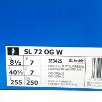 Adidas SL 72 OG Damen Sneaker, Größe 40 2/3, Wildleder, maroon-gelb-braun, Retro-Look, leichte EVA-Sohle