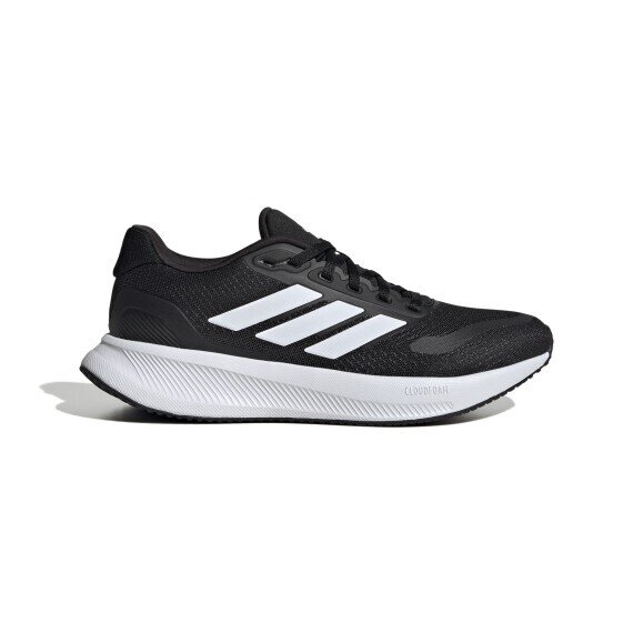 Adidas RUNFALCON 5 W Damen Laufschuh, Größe 37 1/3, atmungsaktiv, leicht, schwarz-weiß, gepolsterte Sohle
