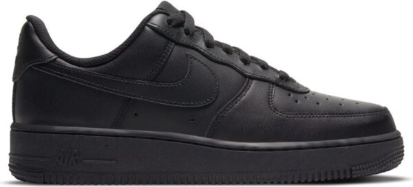 Nike Air Force 1 07, womens sneakers, size 40.5, natural leather, black, classic design