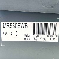 New Balance 530 womens sneakers, size 36, white-black, sporty casual shoe, breathable, retro design