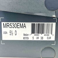 New Balance 530 womens sneakers, size 38, white with silver metallic details, sporty casual shoe