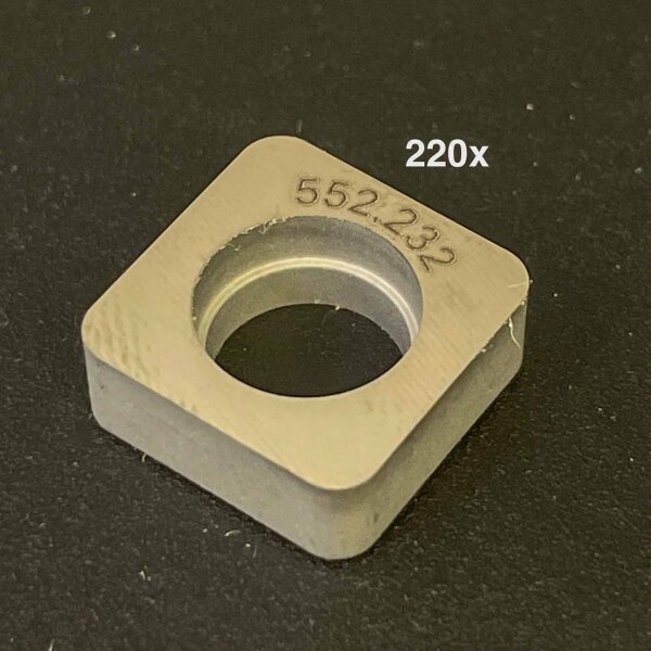 ERICKSON 552.232 Carbide Inserts, 22 mm, 10 pieces per pack, durable, precise for metalworking