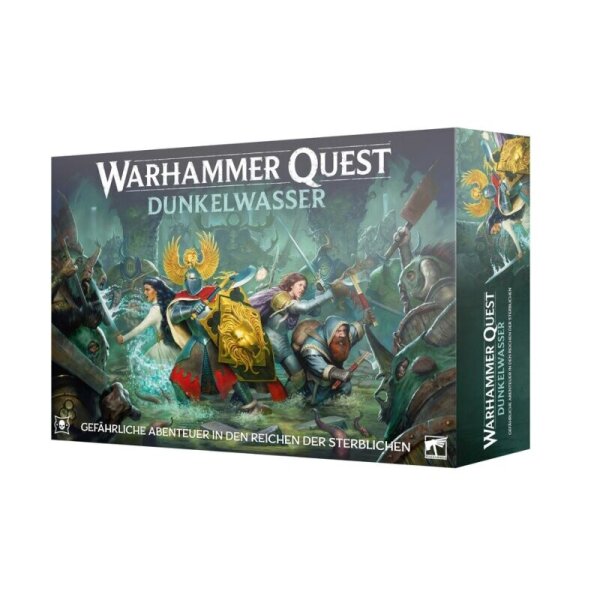 Warhammer Quest Dunkelwasser, Brettspiel, kooperatives Fantasy-Abenteuer, Deutsch, für 1–4 Spieler, Miniaturen, Kampagnen-Modus