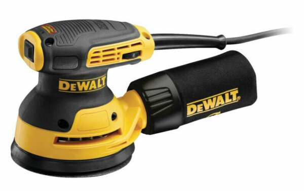 DeWALT DWE6423-QS Exzenterschleifer 280W, 125mm, variabler Drehzahl, Staubfangsack, ergonomisch