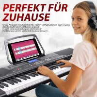 Pyle Keyboard Piano 61 Keys, Electric Piano Set for Beginners, incl. Stand, Stool, Headphones, Music Rest, LCD, Portable