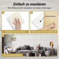TONOR Akustikpaneele 12er Set, 120x60x0,9 cm, selbstklebend, Schallschutzplatten für Studio & Büro, weiß