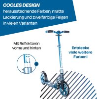 Six Degrees Aluminium Scooter 205 mm, klappbar, höhenverstellbar, ABEC 7, GS-geprüft, mit Ständer, Testsieger