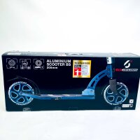 Six Degrees Aluminium Scooter 205 mm, klappbar, höhenverstellbar, ABEC 7, GS-geprüft, mit Ständer, Testsieger