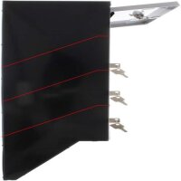 Rottner Depot 4 mailbox system, steel, silver/black, 4 compartments, nameplate holder, cylinder lock, 2 keys per compartment, 600x385x140 mm, incl. mounting material