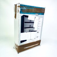 Rottner Depot 4 mailbox system, steel, silver/black, 4 compartments, nameplate holder, cylinder lock, 2 keys per compartment, 600x385x140 mm, incl. mounting material