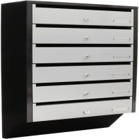 Rottner Depot 6 mailbox system, silver-black, 6...