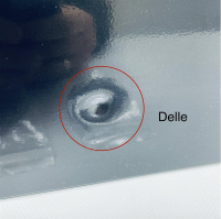 Rottner Depot 6 mailbox system, silver-black, 6 compartments, cylinder lock, 2 keys/compartment, nameplate holder, small dent