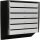 Rottner Depot 6 mailbox system, silver-black, 6 compartments, cylinder lock, 2 keys/compartment, nameplate holder, small dent