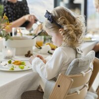 Stokke Tripp Trapp Stuhl, Storm Grey, höhenverstellbar, ergonomisch, für Kinder & Erwachsene, klassisches Design, leichte Gebrauchsspuren