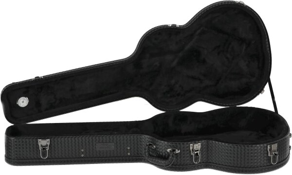 LUTHIER Manuel Rodríguez Vipera Gitarrenkoffer, Konzertgitarre, Holzkern, gewölbter Deckel, schwarz, Zubehörfach, Hygrometer