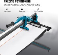 VEVOR Fliesenschneider 1200mm, manuell, Schnittlänge 120cm, einstellbare Positionierung, präzises und effizientes Schneiden