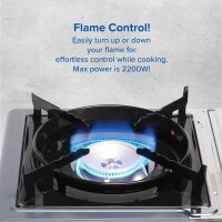 Campingaz CampBistro DLX Stopgaz Gaskocher, tragbar, Piezozündung, Sicherheitsventil, für Kartuschenbetrieb