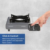 Campingaz CampBistro DLX Stopgaz Gaskocher, tragbar, Piezozündung, Sicherheitsventil, für Kartuschenbetrieb