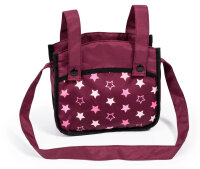 Bayer Design 17023AA Kombi-Puppenwagen, verstellbarer Griff, Jogger-Option, schwenkbare Vorderräder, mit Tasche, bordeaux