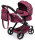 Bayer Design 17023AA Kombi-Puppenwagen, verstellbarer Griff, Jogger-Option, schwenkbare Vorderräder, mit Tasche, bordeaux