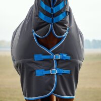 Weatherbeeta Comfitec Tyro Weidedecke, wasserdicht, Combo Turnout, für Pferde 150-200 cm, Schwarz/Kobalt, atmungsaktiv