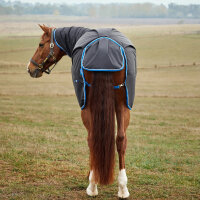 Weatherbeeta Comfitec Tyro Weidedecke, wasserdicht, Combo Turnout, für Pferde 150-200 cm, Schwarz/Kobalt, atmungsaktiv