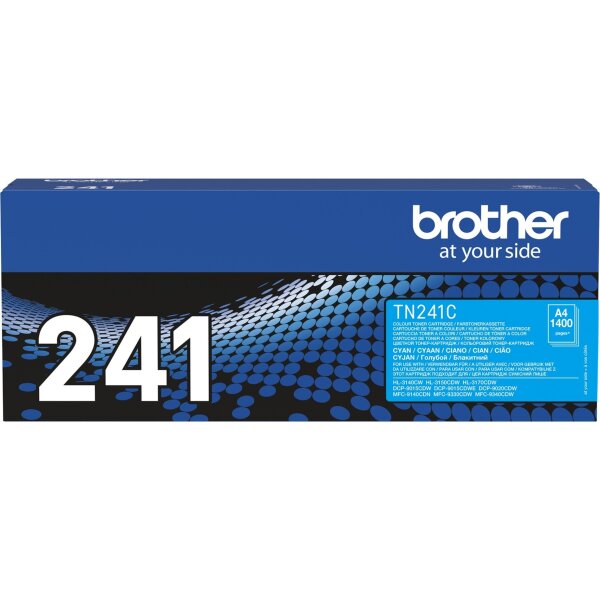 Brother TN241C cyan toner, original, for color laser printers, high yield, razor-sharp prints