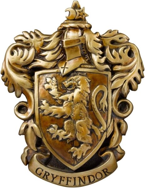 Noble Collection Harry Potter Gryffindor Crest, Bronze, Detailed Collectors Emblem, Decorative Fan Accessory