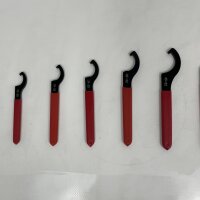 MALLOOM 9-tlg. Radmutternschlüssel-Set, Universal, aus Kohlenstoffstahl, für Gewindefahrwerk- und Stoßdämpfereinstellung