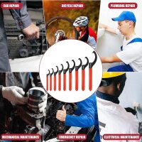 MALLOOM 9-tlg. Radmutternschlüssel-Set, Universal, aus Kohlenstoffstahl, für Gewindefahrwerk- und Stoßdämpfereinstellung