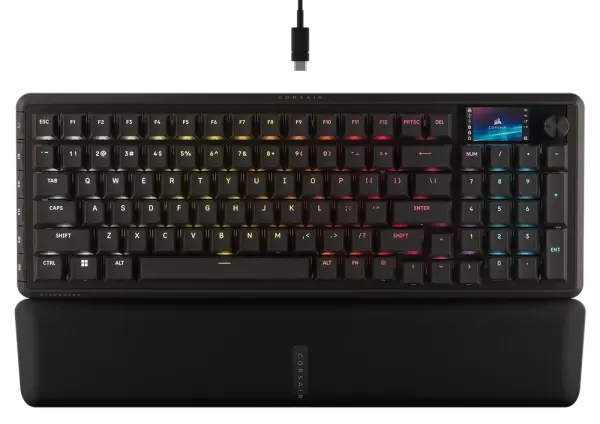 Corsair Vanguard PRO 96 Gaming Keyboard, Wired, FR QWERTY, 96% Recognition, Hall Effect, MGX Hyperdrive, 8000 Hz, Rapid Trigger, Stream Deck